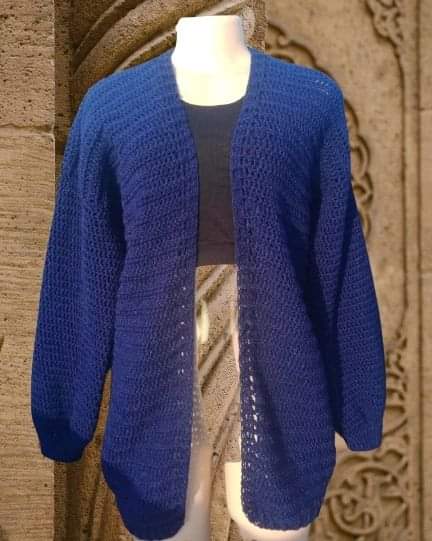 Crochet cardigans navy blue