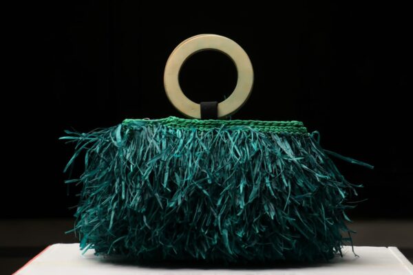 Forest Whisper Raffia Grass Bag