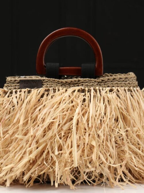 Sandy Raffia Grass Bag