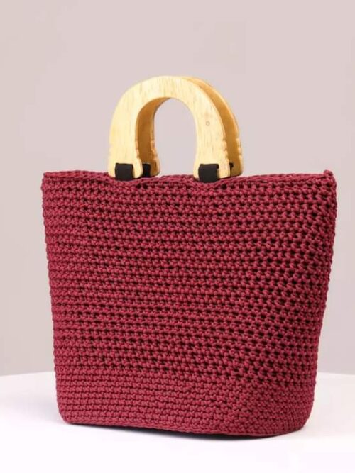 Maroon Mystique Crochet Bag