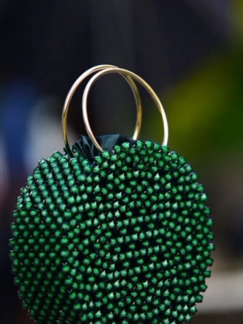 Emerald Enchantment Bridal Beaded Bag