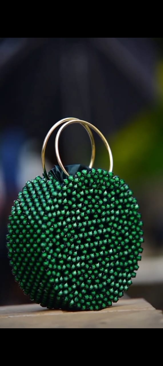 Emerald Enchantment Bridal Beaded Bag