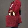 Maroon Mystique Crochet Bag